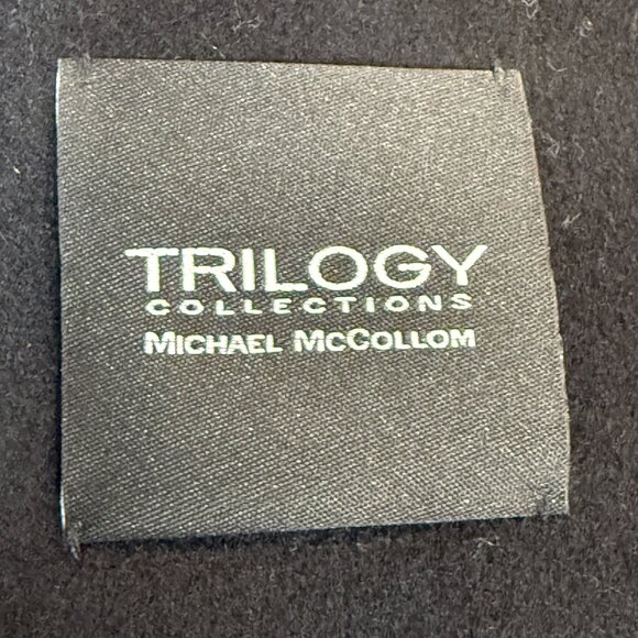 Trilogy Collections Loro Piano Italy Wool Black Coat Portrait Collar USA Made 4 - Picture 8 of 12